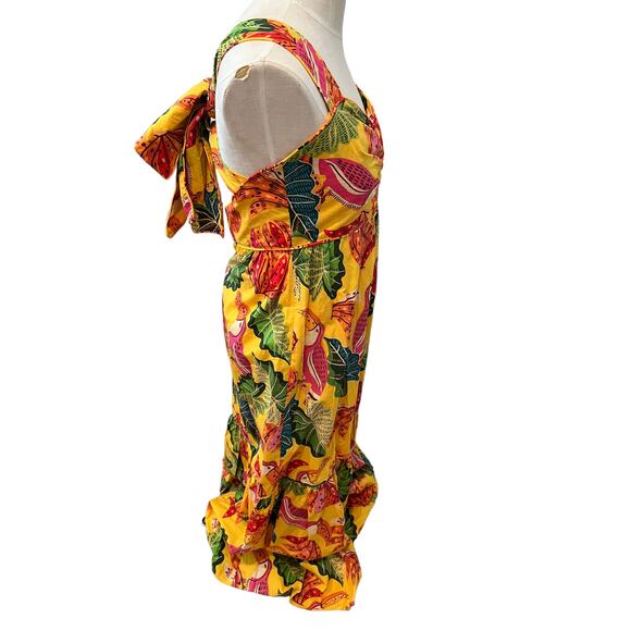 Farm Rio Yellow Beaks and Bananas Maxi Dress S - Picture 5 of 13
